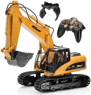 15 Channel Full Functional Remote Control Excavator Construction Tractor, Excavator Toy