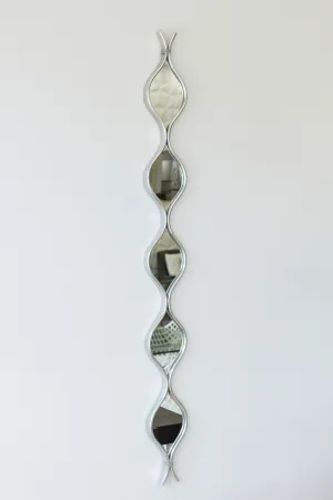 60" Silver Curvy Mirror - Metalle Collection