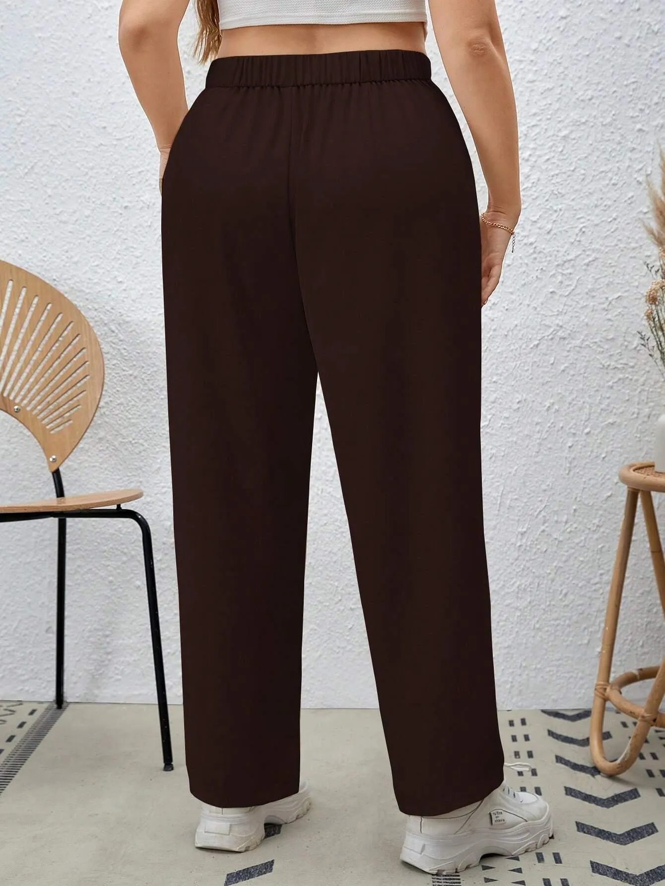 Calça Reta Feminina Plus Size - Amalia