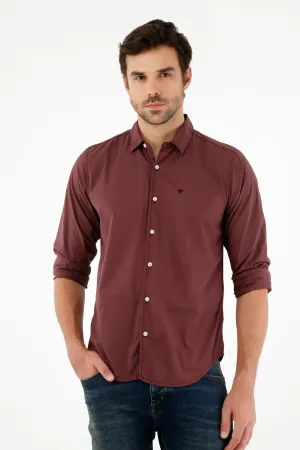 Camisa manga larga de 100% algodón para hombre