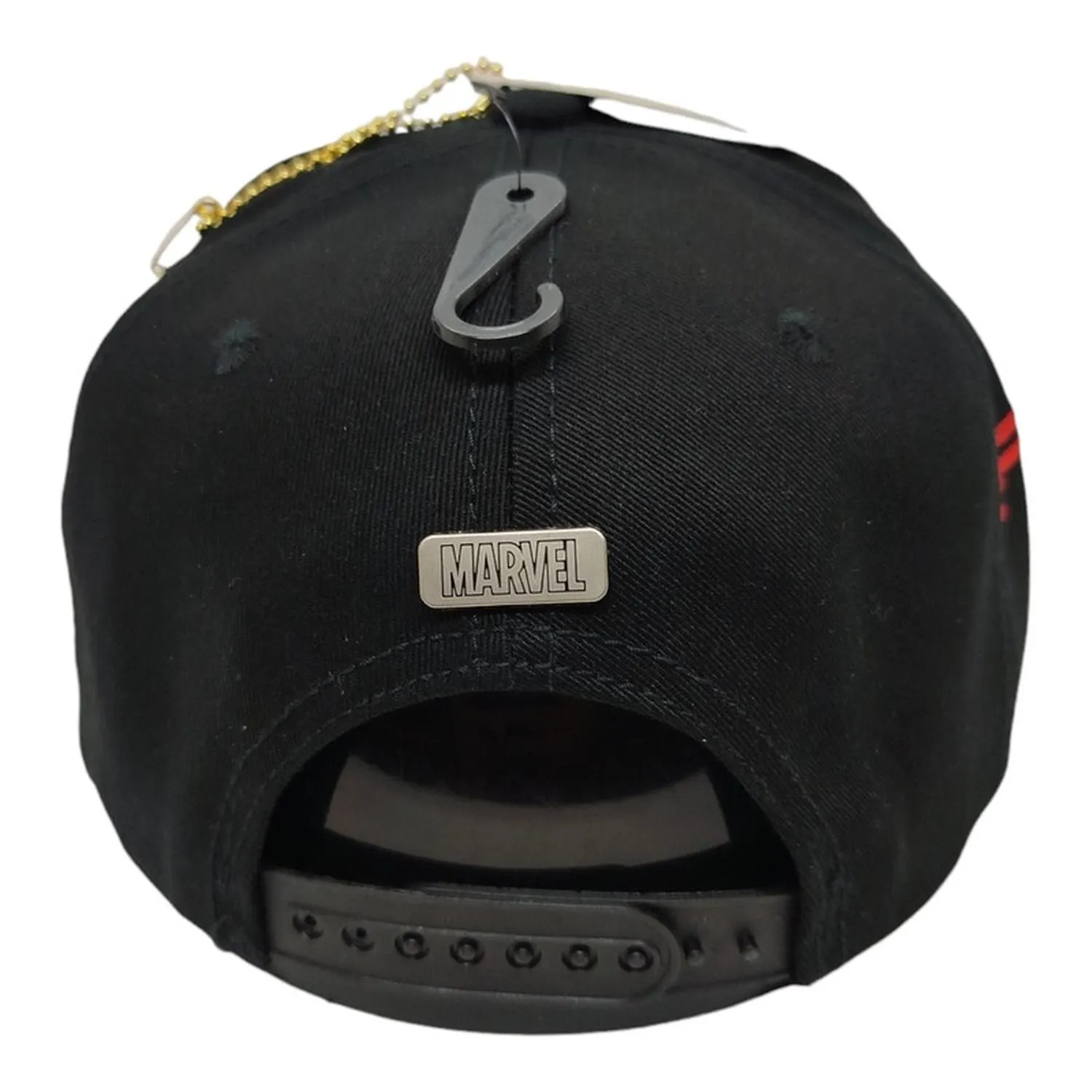 Kndit Caps Gorra Negra Placa Negra Logo Deadpool