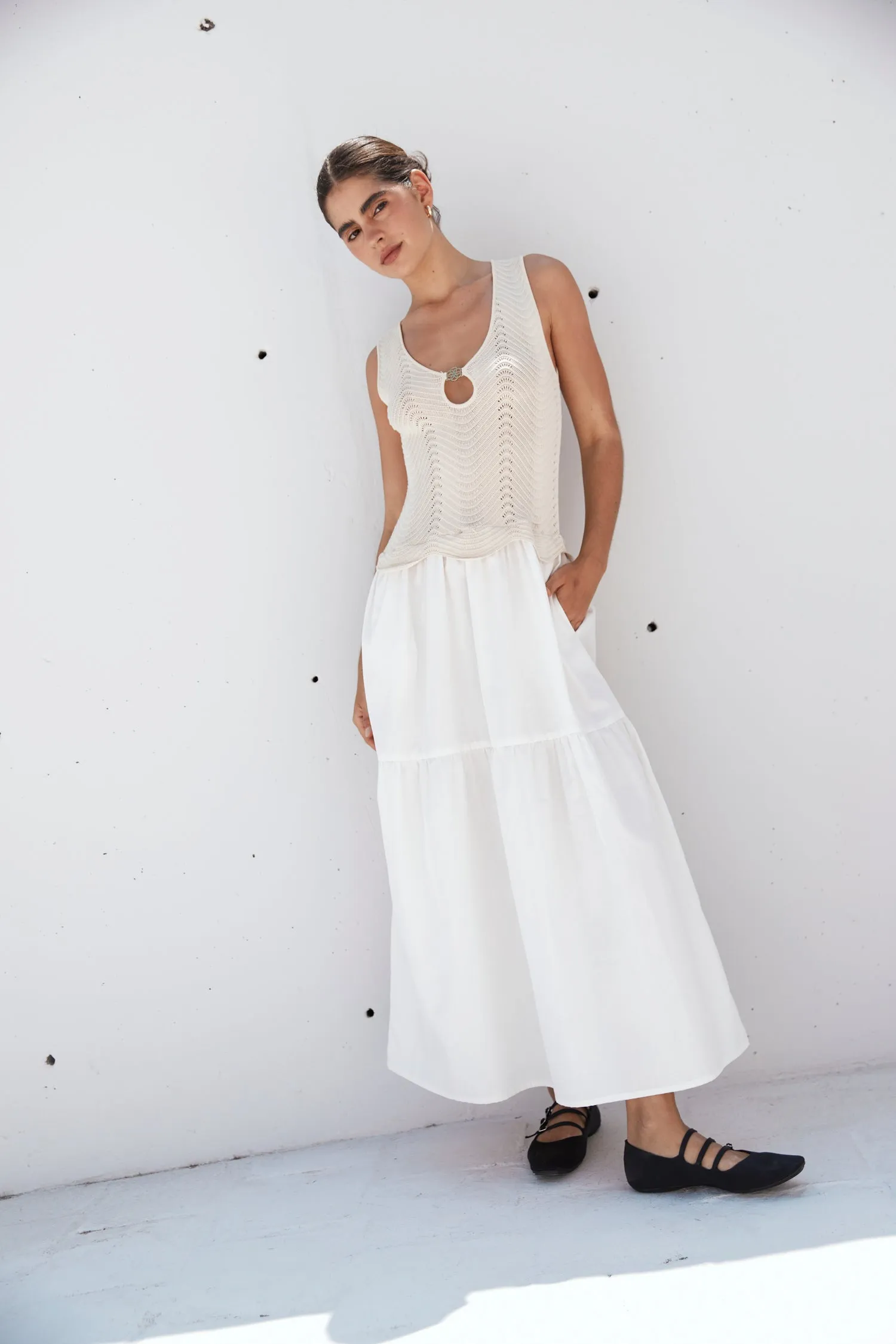 SORRENTO DRESS MACADAMIA